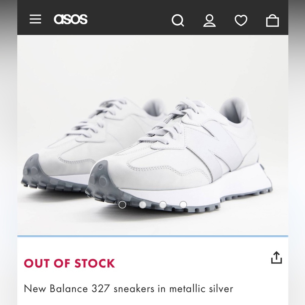 New Balance 327 sneakers EUC NWOB metallic silver